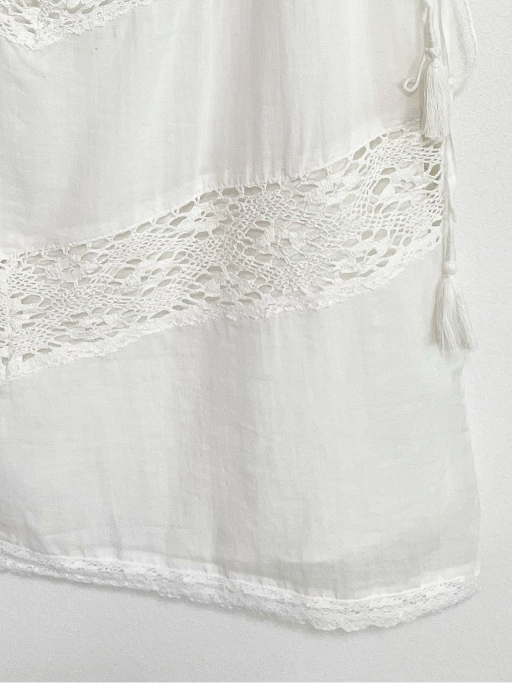 NWT Free People Winifred Lace Mini Dress White Size Large - Picture 7 of 12
